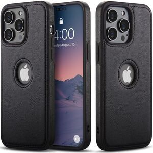 Iphone 14 Pro Black Leather‎ Case (4031)